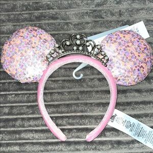 24HR DROP ⬇️SHIPS TODAY❗️Disney Tiara Pearl Crown Minnie Ears headband